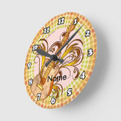 Gitarrenrhythmus Runde Wanduhr (Winkel)