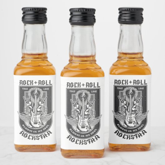 Gitarrenrock-Design Alkoholflaschenetikett (Flaschen)