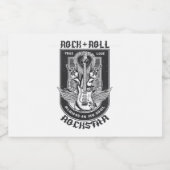 Gitarrenrock-Design Alkoholflaschenetikett (Einzelnes Label)