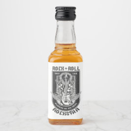 Gitarrenrock-Design Alkoholflaschenetikett