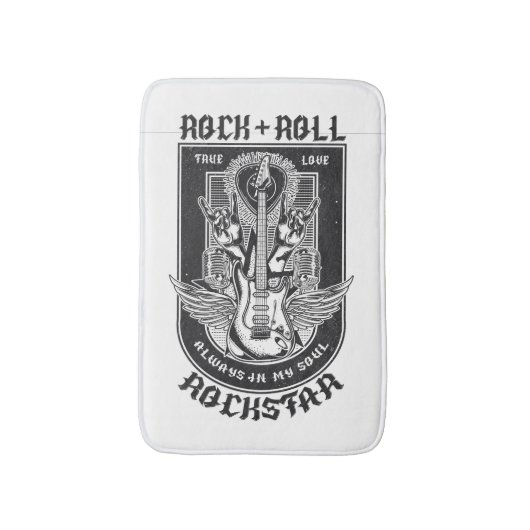 Gitarrenrock-Design Badematte (Vorderseite Vertikal)