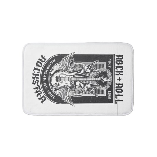 Gitarrenrock-Design Badematte (Vorderseite)
