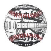 Gitarrenrock-Design Baseball (Rückseite)