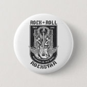 Gitarrenrock-Design Button (Vorderseite)