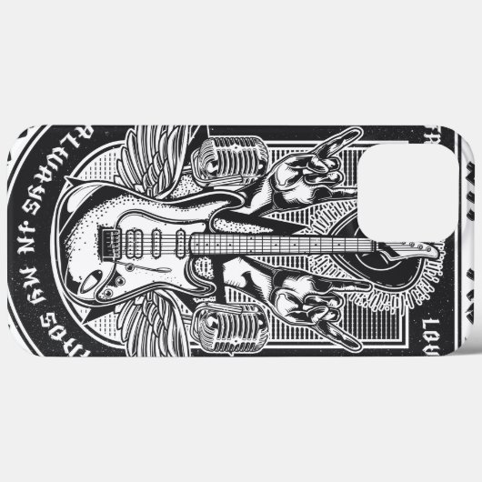 Gitarrenrock-Design Case-Mate iPhone Hülle (Rückseite (Horizontal))