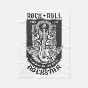 Gitarrenrock-Design Fleecedecke