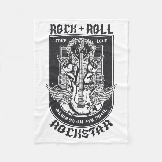 Gitarrenrock-Design Fleecedecke (Vorderseite)