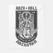 Gitarrenrock-Design Fleecedecke (Vorderseite)