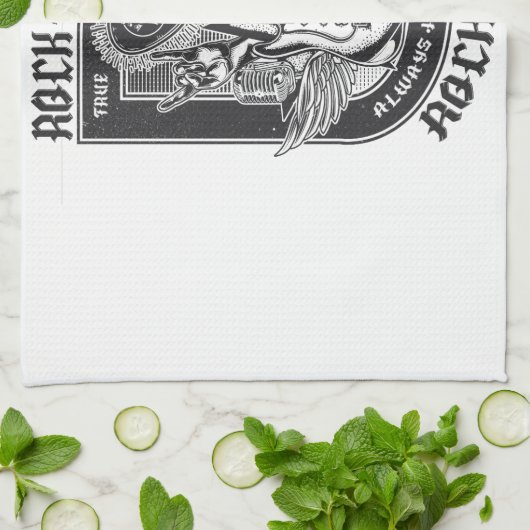 Gitarrenrock-Design Geschirrtuch (Gefaltet)