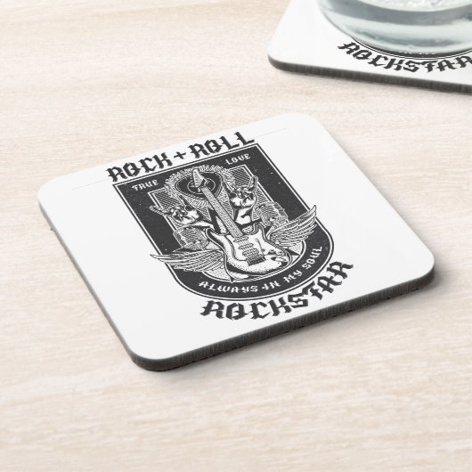 Gitarrenrock-Design Getränkeuntersetzer (Linke Seite)