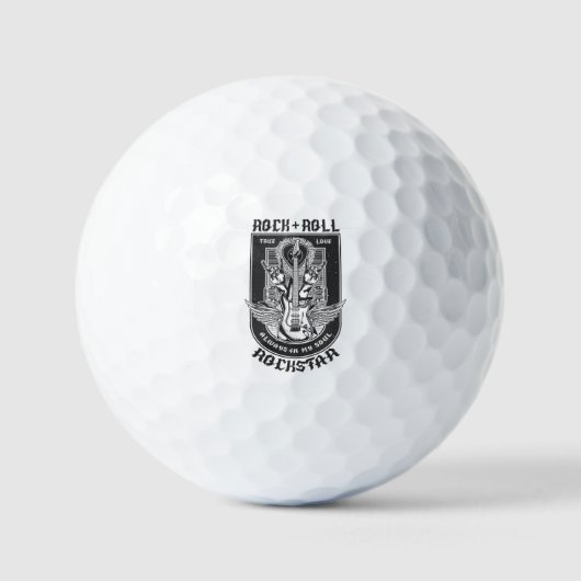 Gitarrenrock-Design Golfball (Vorderseite)