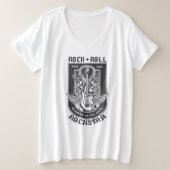 Gitarrenrock-Design Große Größe T-Shirt (Design vorne)