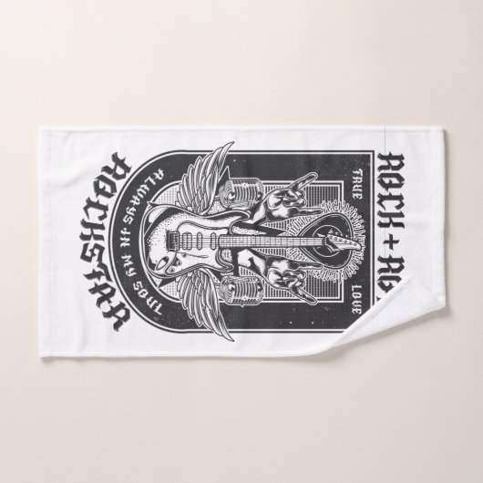 Gitarrenrock-Design Handtuch (Handtuch)