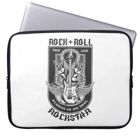 Gitarrenrock-Design Laptopschutzhülle (Vorderseite)