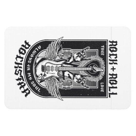 Gitarrenrock-Design Magnet (Horizontal)