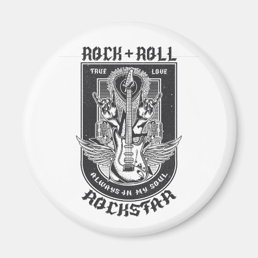 Gitarrenrock-Design Magnet (Vorne)