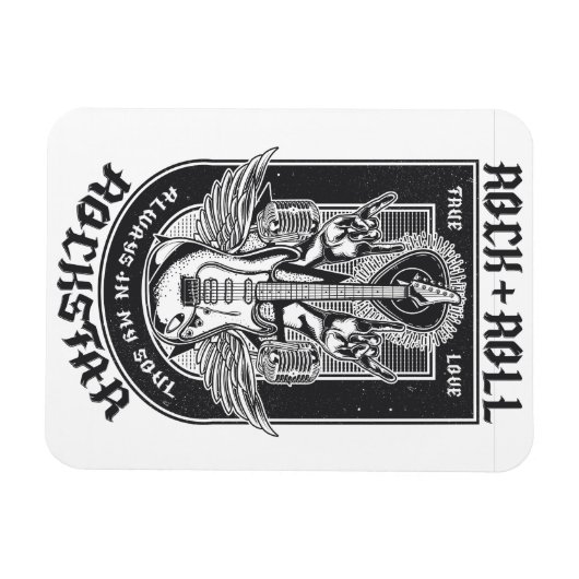 Gitarrenrock-Design Magnet (Horizontal)