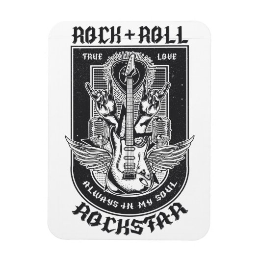 Gitarrenrock-Design Magnet (Vertikal)
