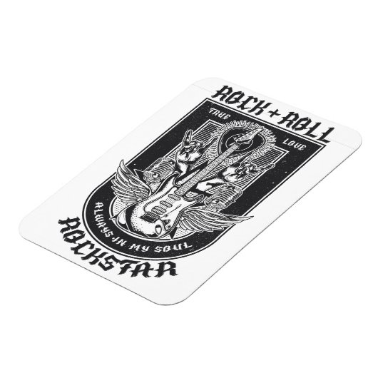 Gitarrenrock-Design Magnet (Linke Seite)