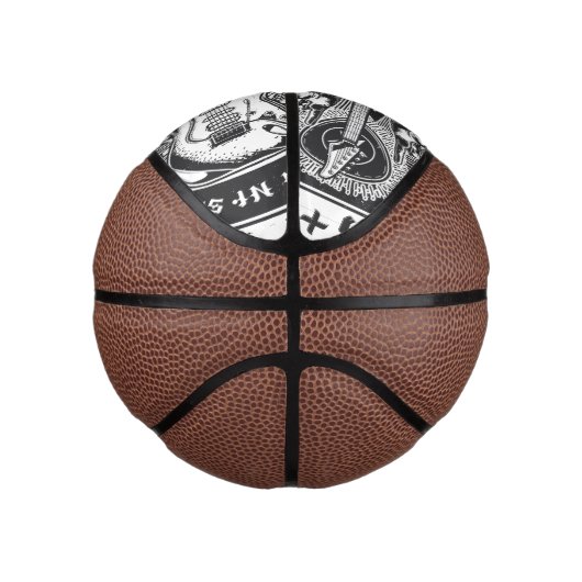 Gitarrenrock-Design Mini Basketball (Rechts)