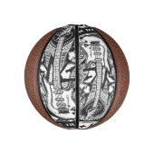 Gitarrenrock-Design Mini Basketball (Vertikal)