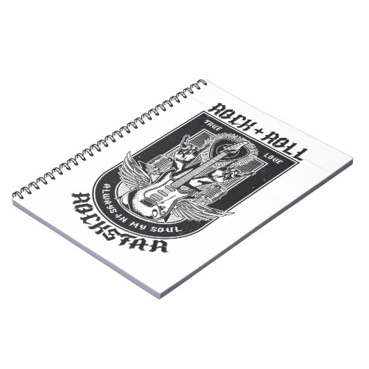 Gitarrenrock-Design Notizblock (Linke Seite)