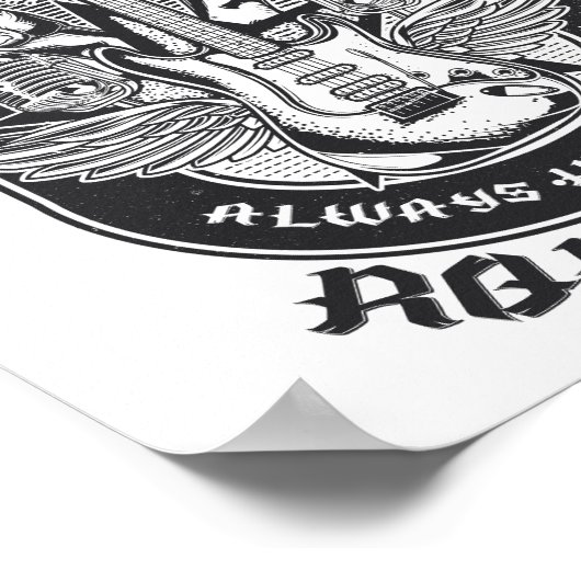 Gitarrenrock-Design Poster (Ecke)