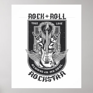 Gitarrenrock-Design Poster