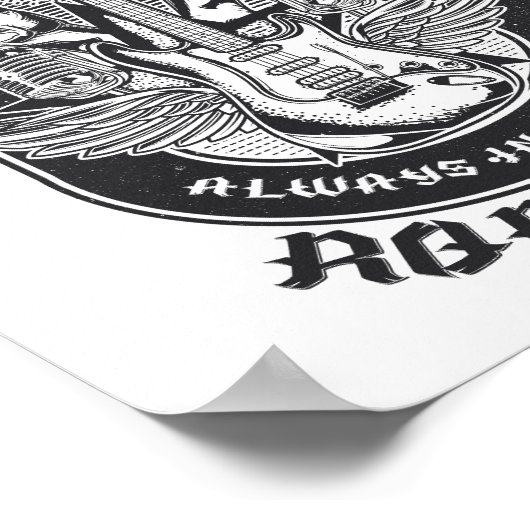 Gitarrenrock-Design Poster (Ecke)