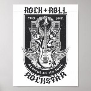 Gitarrenrock-Design Poster