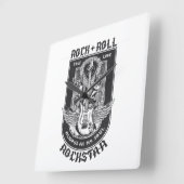 Gitarrenrock-Design Quadratische Wanduhr (Winkel)