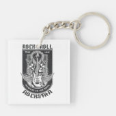 Gitarrenrock-Design Schlüsselanhänger (Rückseite)