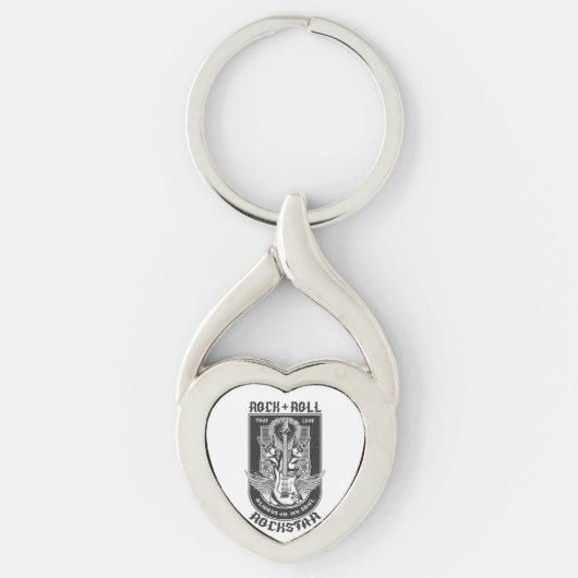 Gitarrenrock-Design Schlüsselanhänger (Vorderseite)