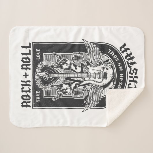 Gitarrenrock-Design Sherpadecke (Vorderseite (Horizontal))