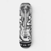 Gitarrenrock-Design Skateboard (Vorderseite)