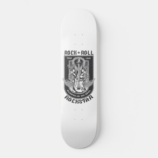 Gitarrenrock-Design Skateboard (Vorderseite)