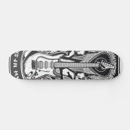 Gitarrenrock-Design Skateboard (Horizontal)