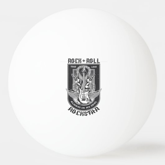 Gitarrenrock-Design Tischtennisball (Vorderseite)