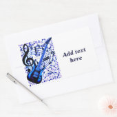 Gitarrenrocker_ Rechteckiger Aufkleber (Umschlag)