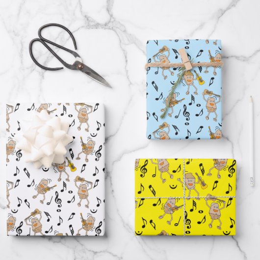 Gitarrenrocks Geschenkpapier Set (Vorderseite)