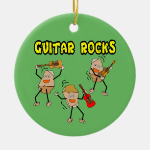 Gitarrenrocks Keramik Ornament