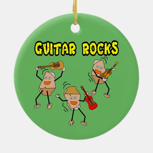 Gitarrenrocks Keramik Ornament (Hinten)