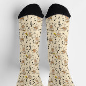Gitarrenrocks Musiknoten Muster Socken (Oben)