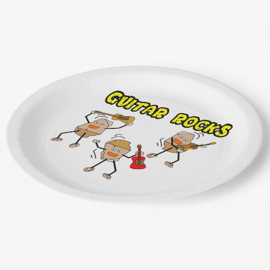 Gitarrenrocks Pappteller (Schrägansicht)