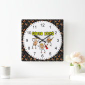 Gitarrenrocks Quadratische Wanduhr (Zuhause)