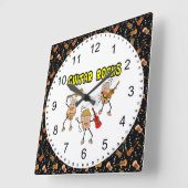 Gitarrenrocks Quadratische Wanduhr (Winkel)