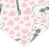 Gitarrenrosa-Herz, Gitarrist Wedding Kurzer Tischläufer (Ecke)