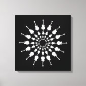 Gitarrenrundmandala Leinwanddruck (Vorderseite)
