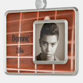 Gitarrensaiten Rahmen-Ornament Silber (Links)