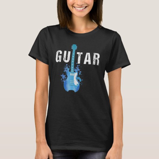 Gitarrensaitenmusiker Akustikgitarrist T-Shirt (Vorderseite)